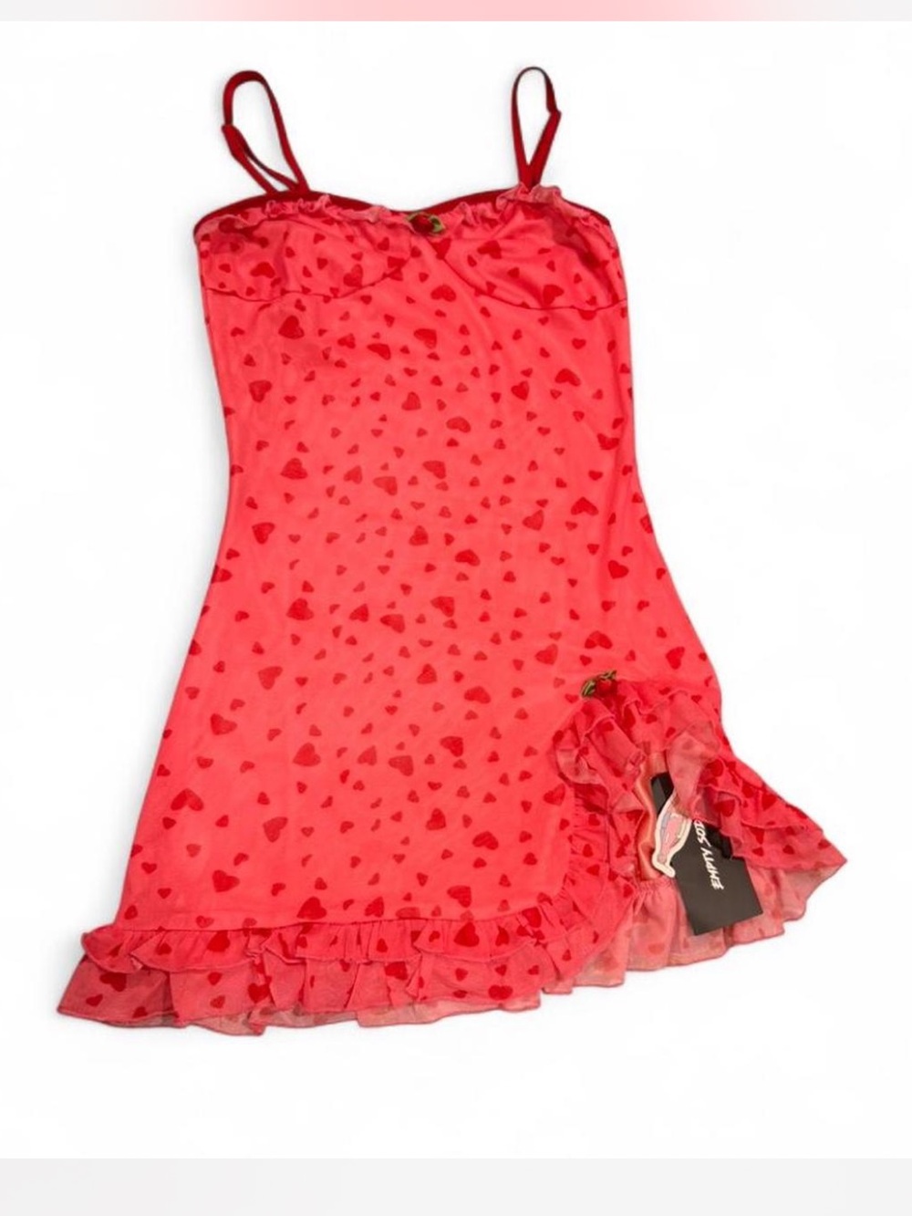 BNWT Empty Soda Red and Pink Heart mini dress